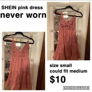 SHEIN pink lacey dress!
